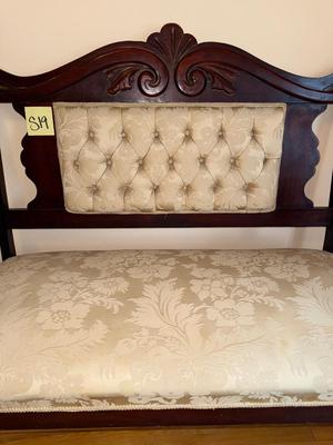 S19-beautifully upholstered, ornate bench