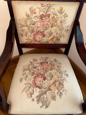 S17-gorgeous ornate chair with floral pattern
