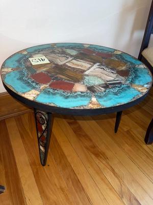 S16-Stone inlay accent table