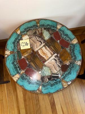 S16-Stone inlay accent table
