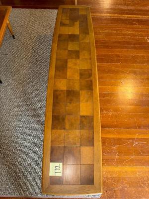 Sale Photo Thumbnail #16: T12-MCM Coffee table

75 inches long
17 inches wide
13 and three-quarter inches tall