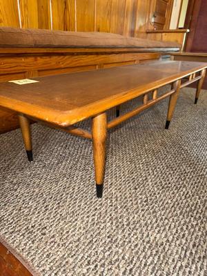 Sale Photo Thumbnail #24: T11-MCM Coffee table

70 inches long
18 inches wide
13 inches tall