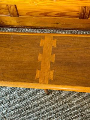 Sale Photo Thumbnail #26: T11-MCM Coffee table

70 inches long
18 inches wide
13 inches tall