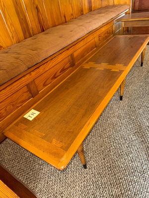 Sale Photo Thumbnail #23: T11-MCM Coffee table

70 inches long
18 inches wide
13 inches tall