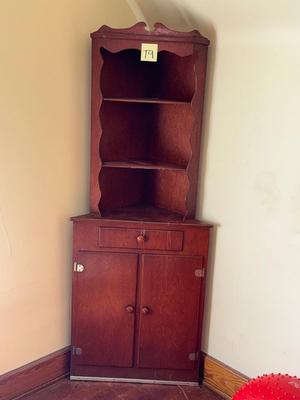 Sale Photo Thumbnail #38: T9-corner cabinet

74 1/2 inches tall
Front face, 29 inches
Depth 15 1/2 inches