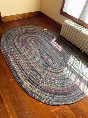 Sale Photo Thumbnail #39: T8-oval Braided rug

110 1/2 inches long
74 inches wide
