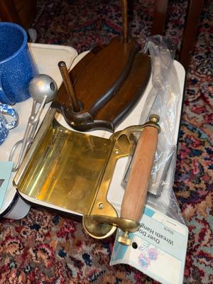 Sale Photo Thumbnail #148: P117-two enamelware Pans with lids plus extras