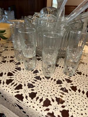 Sale Photo Thumbnail #178: P108-punchbowl and drinking glasses