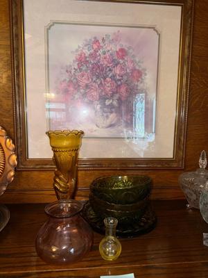 Sale Photo Thumbnail #243: P88-glassware and Frame art