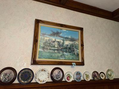 Sale Photo Thumbnail #283: P76-framed print and decorative plates

44 1/2 inches wide
35 1/2 inches tall