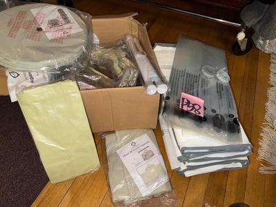 Sale Photo Thumbnail #340: P58-large box of nonslip hangers, Closet organization items