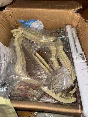 Sale Photo Thumbnail #345: P58-large box of nonslip hangers, Closet organization items