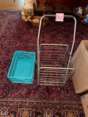 Sale Photo Thumbnail #354: P55- Metal cart And plastic crate