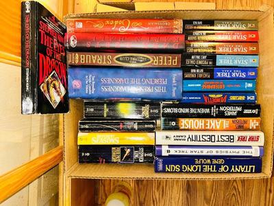 AUTHORS SUCH AS GREG PATTERSON, STEVEN KING, GENE WOLFF AND AN ASSORTMENT OF STAR TREK BOOKS