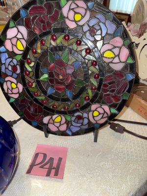 Sale Photo Thumbnail #402: P41-Stained glass lamp