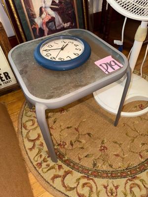 Sale Photo Thumbnail #510: P19-Small table, fan. rug and clock