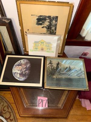 Sale Photo Thumbnail #526: P17-End table and Art