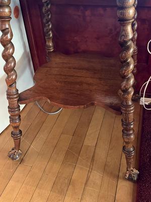 Sale Photo Thumbnail #596: E12-Antique Table

28 and three-quarter inches tall
24 1/4 inches wide
24 1/4 inches deep