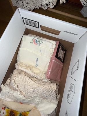 Sale Photo Thumbnail #774: M70- Box of linens
