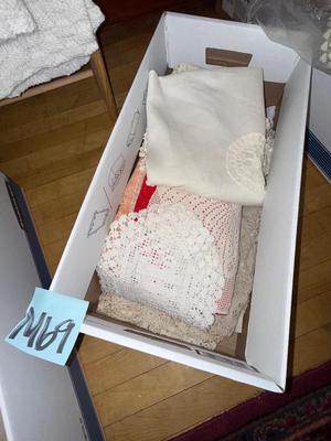 Sale Photo Thumbnail #775: M69-Box of linens