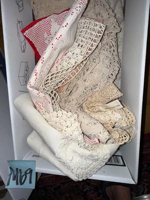 Sale Photo Thumbnail #777: M69-Box of linens