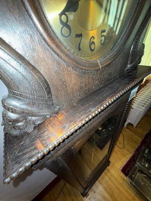 Sale Photo Thumbnail #789: M66-Large Grandfather Clock

80 1/2 inches tall

23 1/4 inches long

12 and three-quarter inches wide
