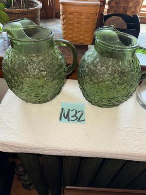 Sale Photo Thumbnail #914: M32-Glass pitchers X 3