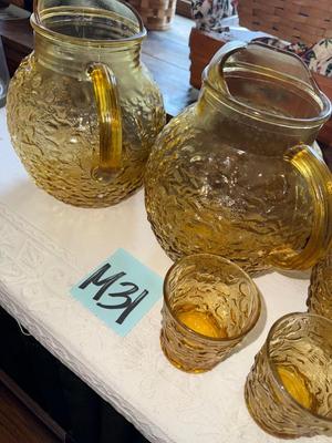 Sale Photo Thumbnail #918: M31-Glass Pitchers x3 plus glasses