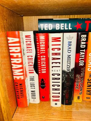 NOVELS INCLUDING TOM CLANCY, CLIVE CLUSTER, MICHAEL CRICHTON AND MORE