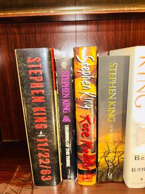 A HORRIFYING YET DELIGHTFULLY LARGE ASSORTMENT OF STEVEN KING AND DEAN KOONTZ BOOKS