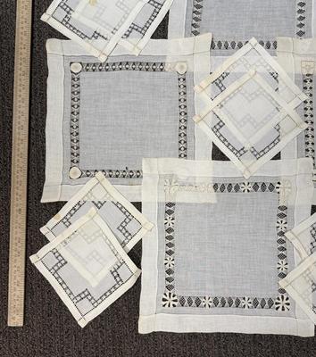 Antique Cotton Table Linenn Lot