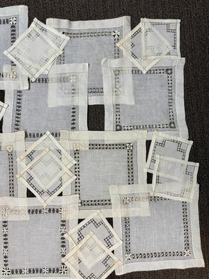 Antique Cotton Table Linenn Lot