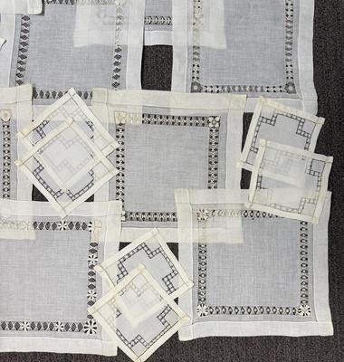 Antique Cotton Table Linenn Lot