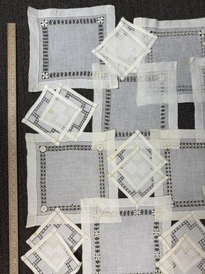 Antique Cotton Table Linenn Lot
