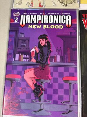 Red Sonja, Strange Academy, Queen of black Coast, Vampironica, Vampirella, Morbins