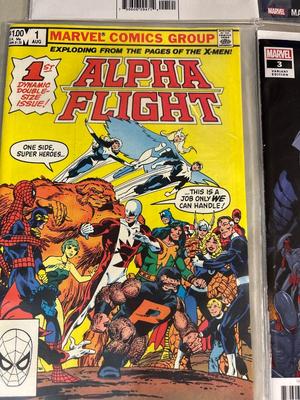 New Mutants, Marvel Knights, Harley Quinn, Alpha Flight, Spider-man, Moon Knight