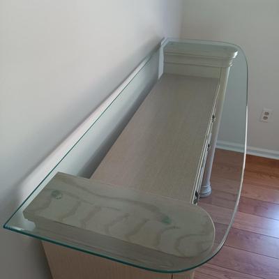 LOT 2: Stanley Furniture Co. Glass-Topped Console