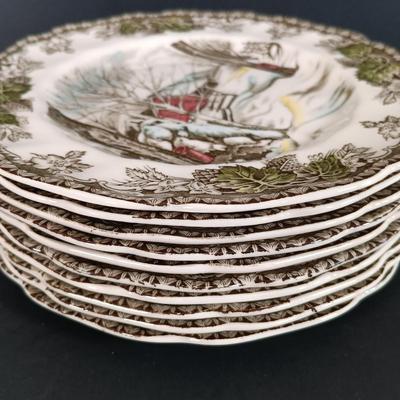 LOT 111: Johnson Bros. The Friendly Village Tea Cups, Dinner Plates, Bowls & More