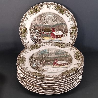 LOT 111: Johnson Bros. The Friendly Village Tea Cups, Dinner Plates, Bowls & More