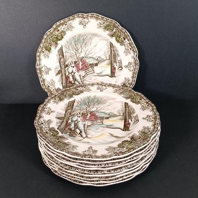 LOT 111: Johnson Bros. The Friendly Village Tea Cups, Dinner Plates, Bowls & More