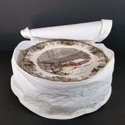 LOT 111: Johnson Bros. The Friendly Village Tea Cups, Dinner Plates, Bowls & More
