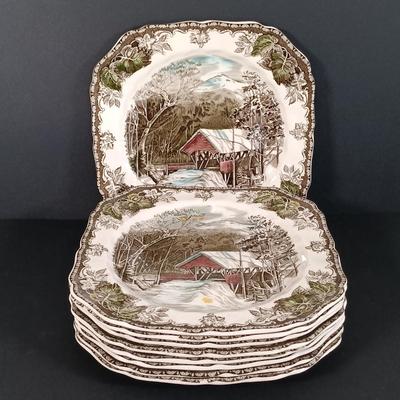 LOT 111: Johnson Bros. The Friendly Village Tea Cups, Dinner Plates, Bowls & More