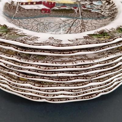 LOT 111: Johnson Bros. The Friendly Village Tea Cups, Dinner Plates, Bowls & More
