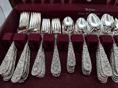 Godinger "Old Bouquet" Silver Plated Flatware Set