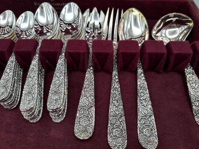 Godinger "Old Bouquet" Silver Plated Flatware Set