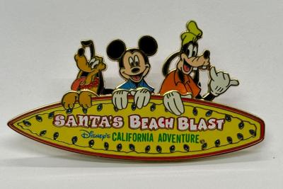 Disney Trading Pin Sant's Beach Blast California Adventure Pluto Mickey Goofy