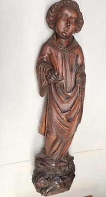 One of a Kind Antique Carved Wood Statue
