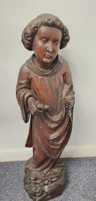 One of a Kind Antique Carved Wood Statue