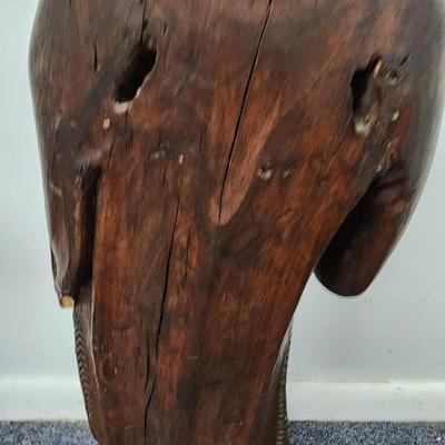 One of a Kind Antique Carved Wood Statue