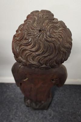 One of a Kind Antique Carved Wood Statue